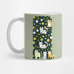 Feline Dotscape: Whiskered Wonders Mug